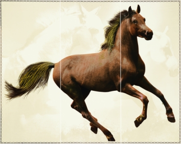Панно Acif Wild Horses Comp. Cavallo Marrone 60x75 глянцевое
