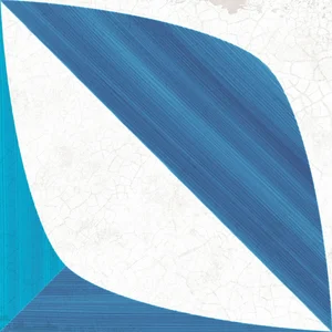 Декоративный элемент Wow Blanc Et Bleu Leaf Decor 18,5x18,5 матовый