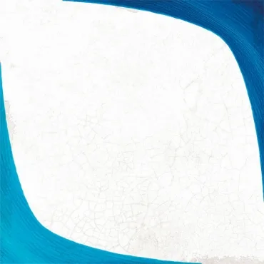 Декоративный элемент Wow Blanc Et Bleu Leaf Wall Decor 12,5x12,5 матовый