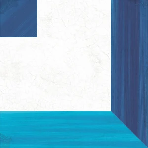Декоративный элемент Wow Blanc Et Bleu Square Wall Decor 12,5x12,5 матовый