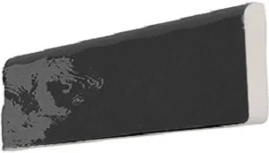 Бордюр Wow Mestizaje Bullnose Zellige Graphite 3,5x12,5 глянцевый
