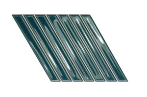 Плитка Wow Spike Bars 135015 A Peacock Blue Gloss 15x25.9 полированная