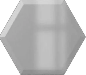 Плитка Wow Subway Lab Mini Hexa Bevel Ash Grey Gloss 15x17,3 глянцевая