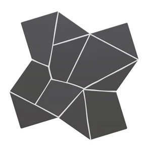 Керамогранит Wow Trencadis 137012 Gaudi Basalt 10mm 25,5x25,5 матовый