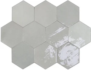Плитка Wow Zellige Hexa Grey 10,8x12,4 глянцевая