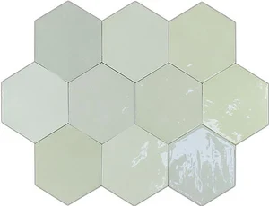 Плитка Wow Zellige Hexa Mint 10,8x12,4 глянцевая