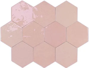 Плитка Wow Zellige Hexa Pink 10,8x12,4 глянцевая