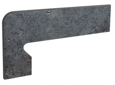 Бордюр Exagres Zan. Metalica Basalt Derecha Правый 17,5x39,5 матовый