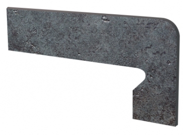 Бордюр Exagres Zan. Metalica Basalt Izquierda Левый 17,5x39,5 матовый