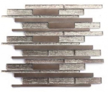 Мозаика Zodiac Aluminum Glass Brown AG164 29,8x31 глянцевая