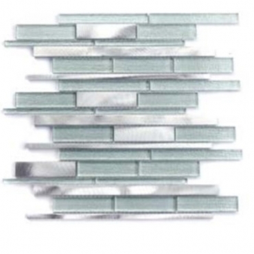 Мозаика Zodiac Aluminum Glass Silver AG163 29,8x31 глянцевая