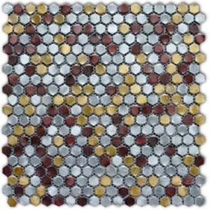 Мозаика Zodiac Stamping Aluminum Mix S029 30,3x30,3 глянцевая
