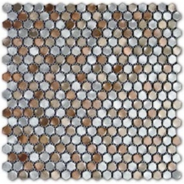 Мозаика Zodiac Stamping Aluminum Mix S033 30,3x30,3 глянцевая
