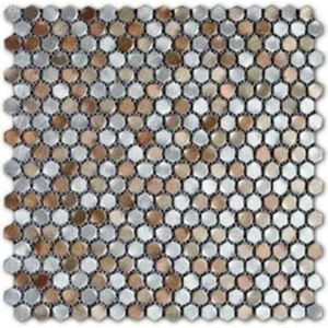 Мозаика Zodiac Stamping Aluminum Mix S033 30,3x30,3 глянцевая