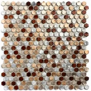 Мозаика Zodiac Stamping Aluminum Mix S036 30,3x30,3 глянцевая