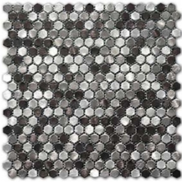 Мозаика Zodiac Stamping Aluminum Titanium S030 30,3x30,3 глянцевая