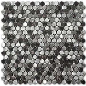 Мозаика Zodiac Stamping Aluminum Titanium S030 30,3x30,3 глянцевая