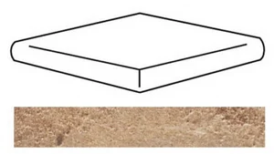 Ступень Natucer D'Anticatto Marrone 33x33,4 матовая
