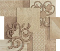 Декоративный элемент Porcelanite Dos 9516 Comp. Crema-Beige Sin Fin II 19,9x23,2 матовый