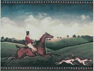 Декоративный элемент Petracers A fox hunting 15x20 матовый