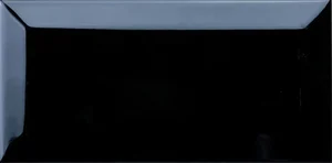 Плитка Adex ADNE2042 Biselado PB Negro 7,5x15 глянцевая