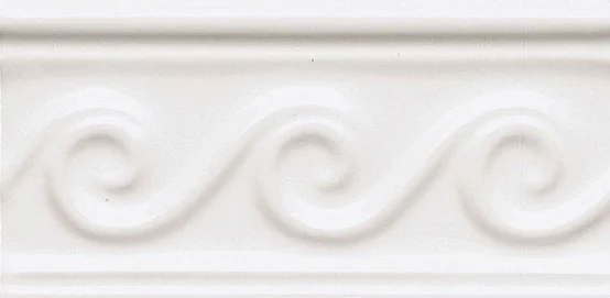 Бордюр Adex ADNE4066 Relieve Olas PB Blanco Z 7,5x15 глянцевый