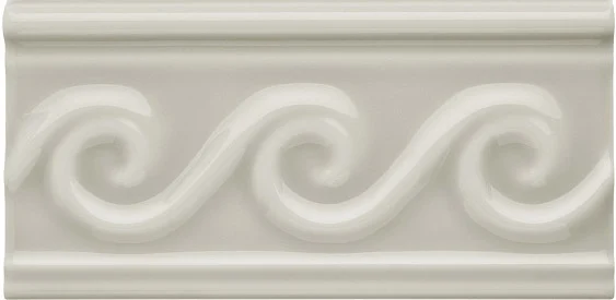 Бордюр Adex ADNE4132 Relieve Olas PB Silver Mist 7,5x15 глянцевый