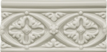Бордюр Adex ADNE4134 Relieve Bizantino Silver Mist 7,5x15 глянцевый