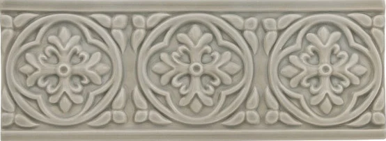 Бордюр Adex ADST4009 Relieve Palm Beach Graystone 7,5x19,8 глянцевый
