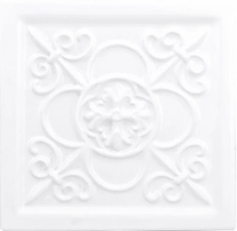 Декоративный элемент Adex ADST4028 Relieve Vizcaya Snow Cap 14,8x14,8 глянцевый