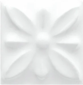 Вставка Adex ADST4053 Relieve Flor № 1 Snow Cap 3x3 глянцевая