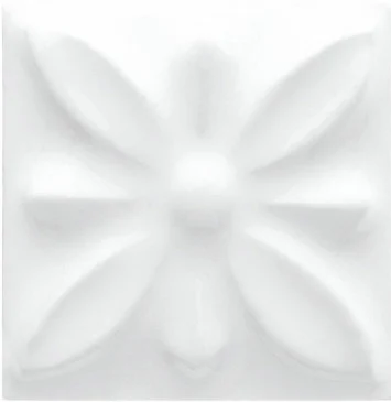 Вставка Adex ADST4053 Relieve Flor № 1 Snow Cap 3x3 глянцевая
