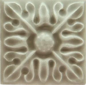 Вставка Adex ADST4066 Relieve Flor № 2 Graystone 3x3 глянцевая