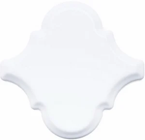 Плитка Adex ADST8001 Arabesco Biselado Snow Cap 15x15 глянцевая