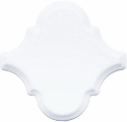 Плитка Adex ADST8001 Arabesco Biselado Snow Cap 15x15 глянцевая