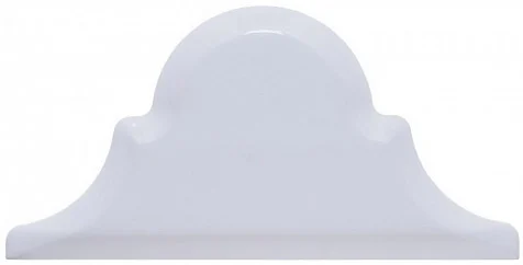 Плитка Adex ADST8008 Arabesco Biselado Remate Snow Cap 7,5x15 глянцевая