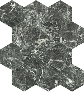 Мозаика Caesar Anima Grey St Laurent Comp. Esagono 28,5x33 полированная