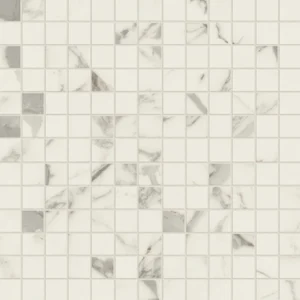 Мозаика Caesar Anima Statuario Venato Comp. F 30x30 полированная