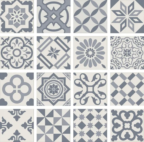 Декоративный элемент Ribesalbes Antigua Decor Azul 20x20 матовый