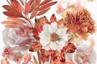 Aure Composicion Savage Flowers Marron 01