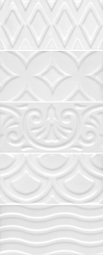 Декоративный элемент Kerama Marazzi Авеллино белый структура mix 16017 7,4x15 глянцевый