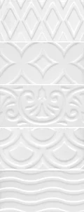 Декоративный элемент Kerama Marazzi Авеллино белый структура mix 16017 7,4x15 глянцевый