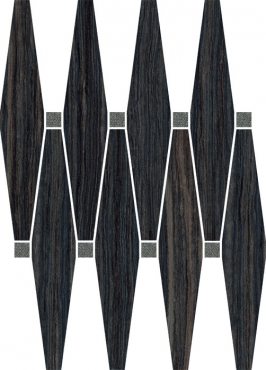 Декоративный элемент Cerdomus Avenue Mosaico Losanga Bronze 27x35,8 глянцевый