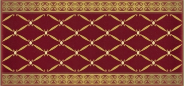 Бордюр Almera Cenefa Delis Burdeos Gold 10x20 глянцевый