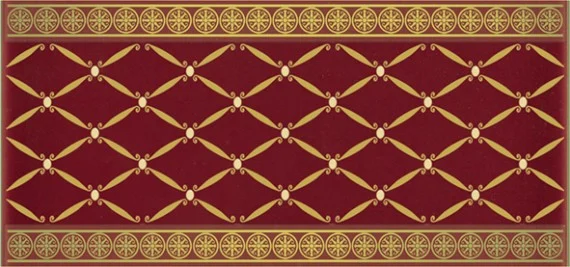Бордюр Almera Cenefa Delis Burdeos Gold 10x20 глянцевый