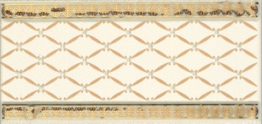 Бордюр Almera Cenefa Delis Marfil Gold 10x20 глянцевый
