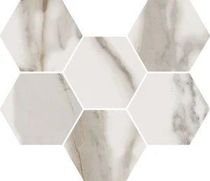 Мозаика Italon Charme Evo Calacatta Mosaico Hexagon 25x29 матовая