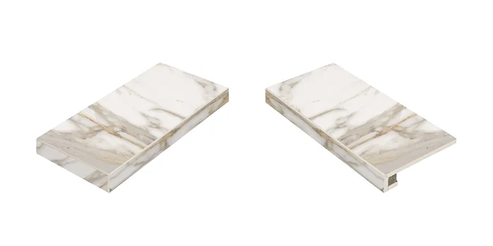 Ступень Italon Charme Evo Calacatta Scalino Angolare Sinistro 33x60 матовая