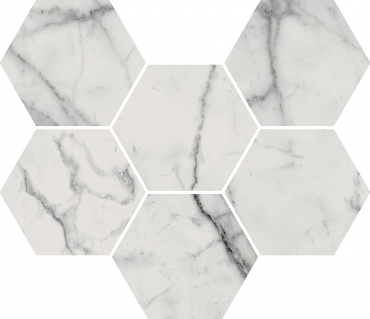 Мозаика Italon Charme Evo Statuario Mosaico Hexagon 25x29 матовая