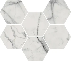 Мозаика Italon Charme Evo Statuario Mosaico Hexagon 25x29 матовая